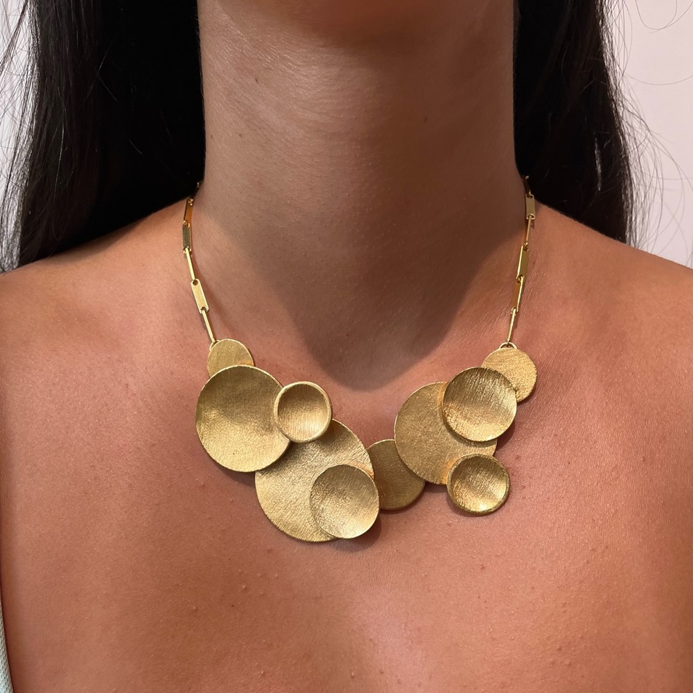 24K gold plated necklace by Stephanie Kantis